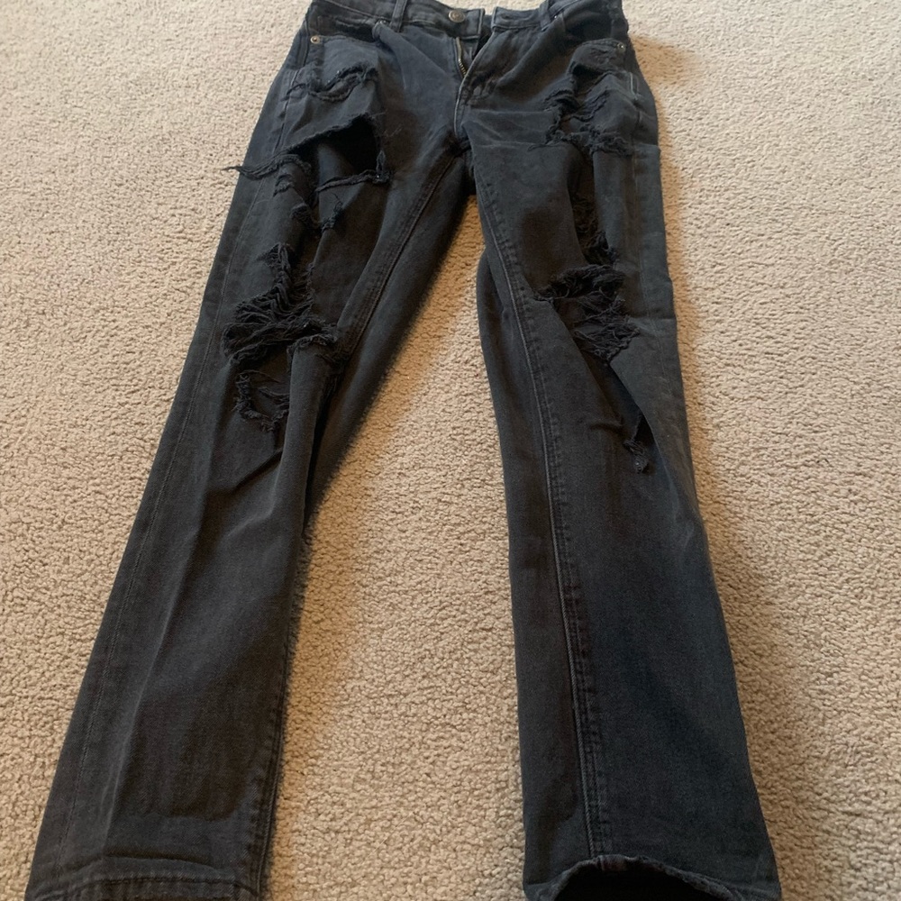 american eagle ripped mom jeans